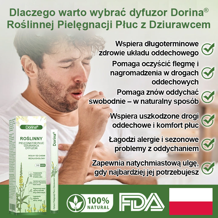 🔥Dorina® Botaniczny dyfuzor LungCare z dziewanny