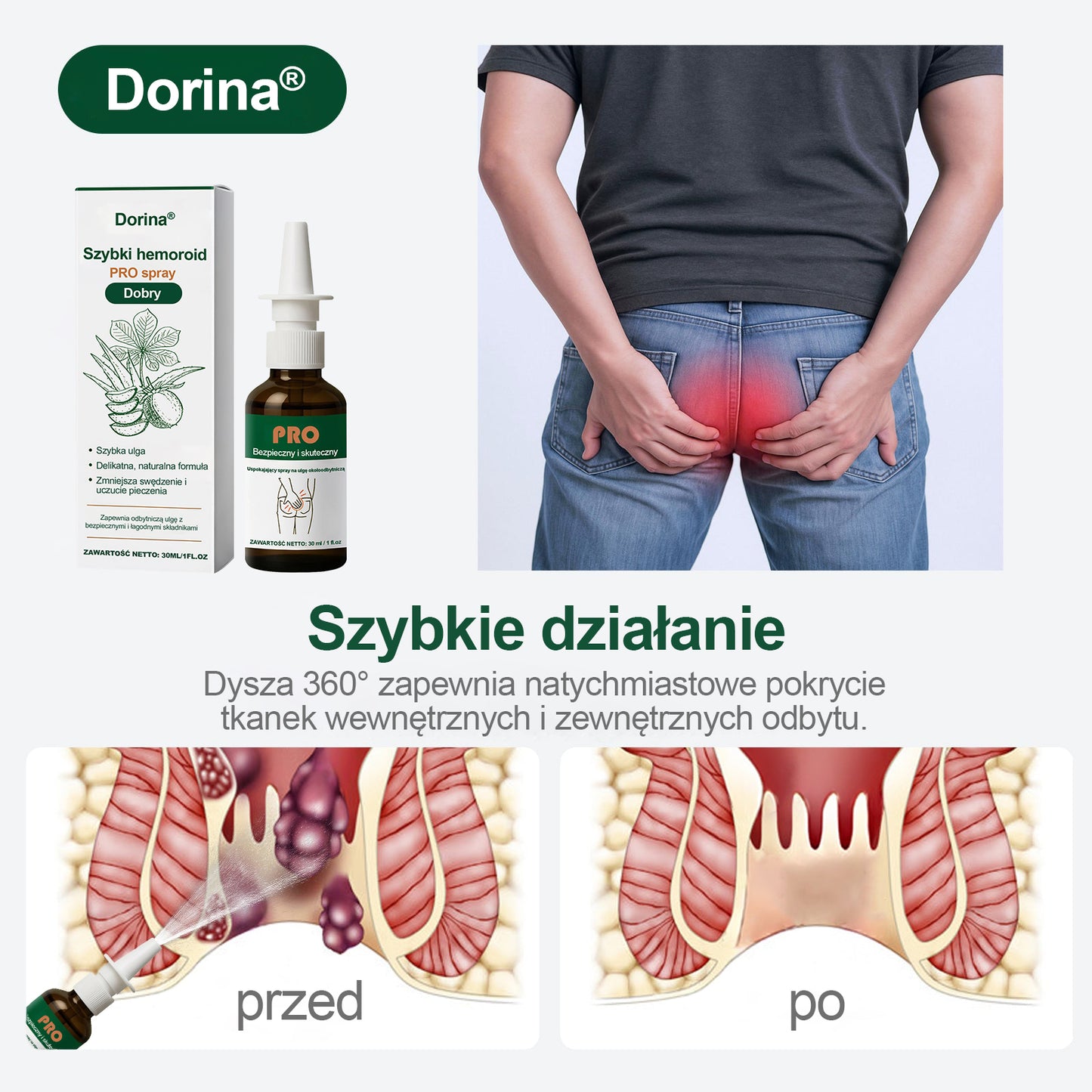 🎁Dorina® Szybki spray na hemoroidy PRO