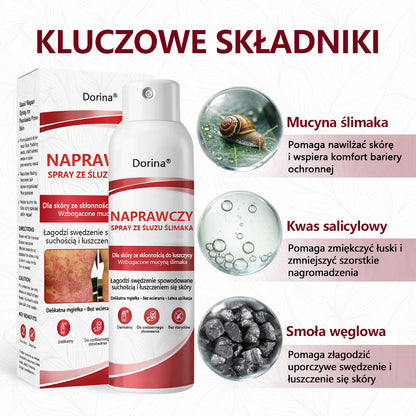 🔥Spray regenerujący Dorina® jest przeznaczony do stosowania w przypadku swędzenia i łuszczenia się skóry wywołanych łuszczycą.