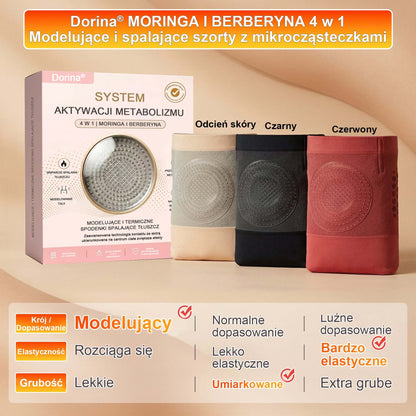 Dorina® 2026 Moringa i Berberyna 4-w-1 Spodenki Modelujące i Spalające Tłuszcz z Mikrocząsteczkami🛡️