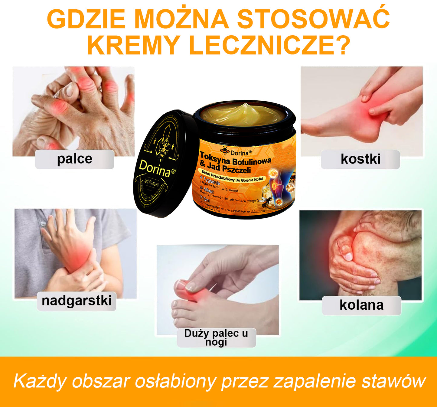 🔥Dorina®Toksyna botulinowa i jad pszczeli Balsam Łagodzący Ból i Leczenie Kości🐝 (Polecane dla seniorów przez ortopedów)🔥